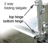 Our tipper trailer tailgate can open from the top (for tipping) or from the bottom (for loading)