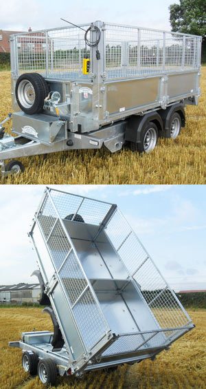 The Atlas Tipper (Tipping) Trailer - a great trailer for builders, landscape gardeners and general tipping jobs
